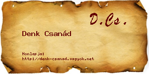 Denk Csanád névjegykártya